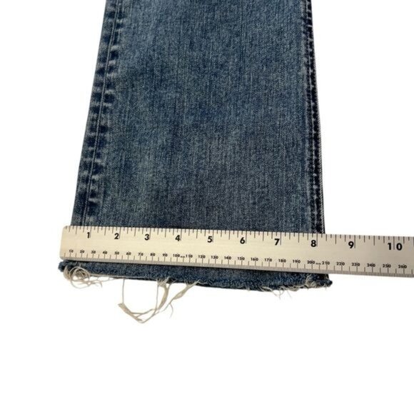 Rag & Bone Denim Jeans Nina High Rise Ankle Flare Pearl 24 Medium Wash Raw Hem - Picture 12 of 14